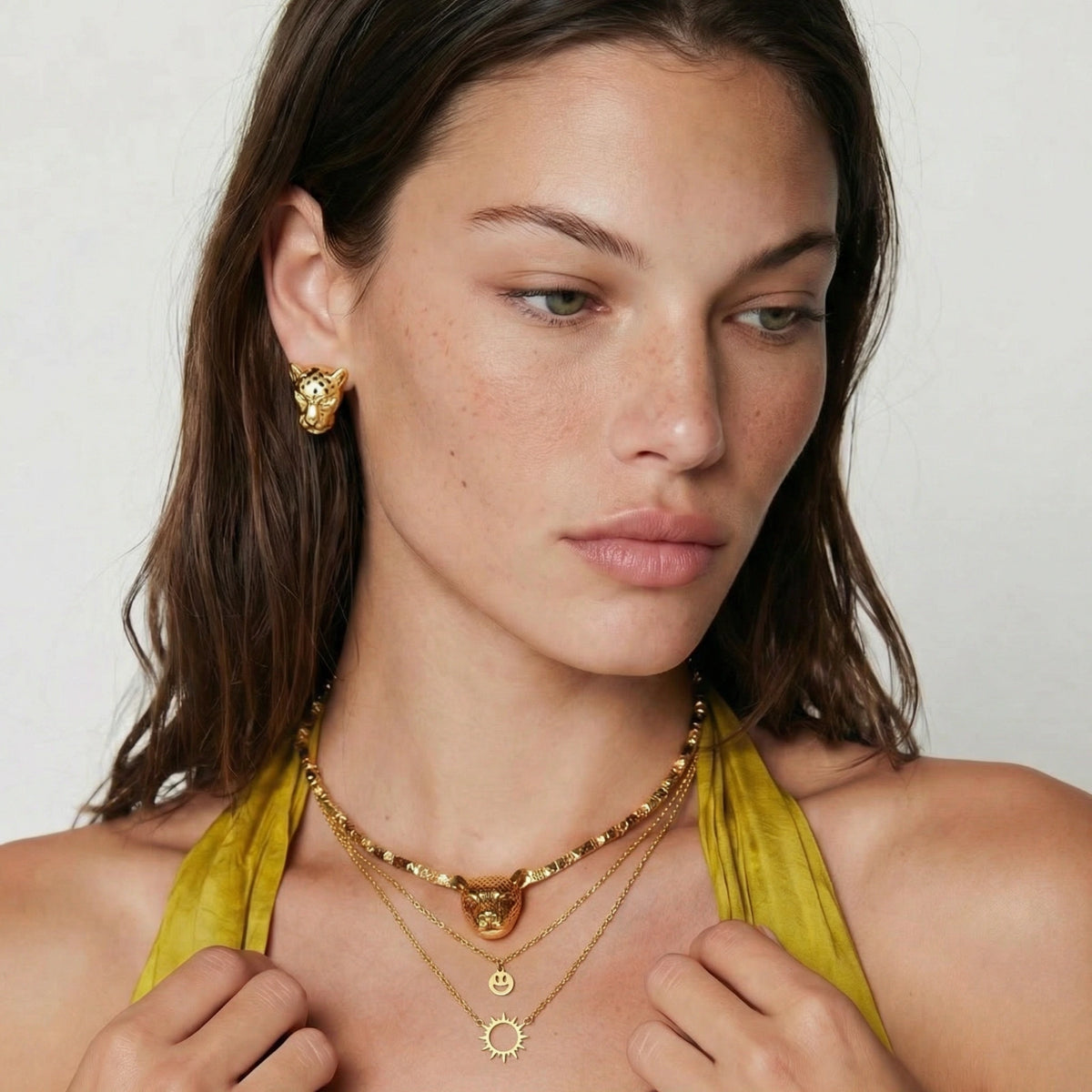 Collar en Capas Sol Sonriente | MID jewelry